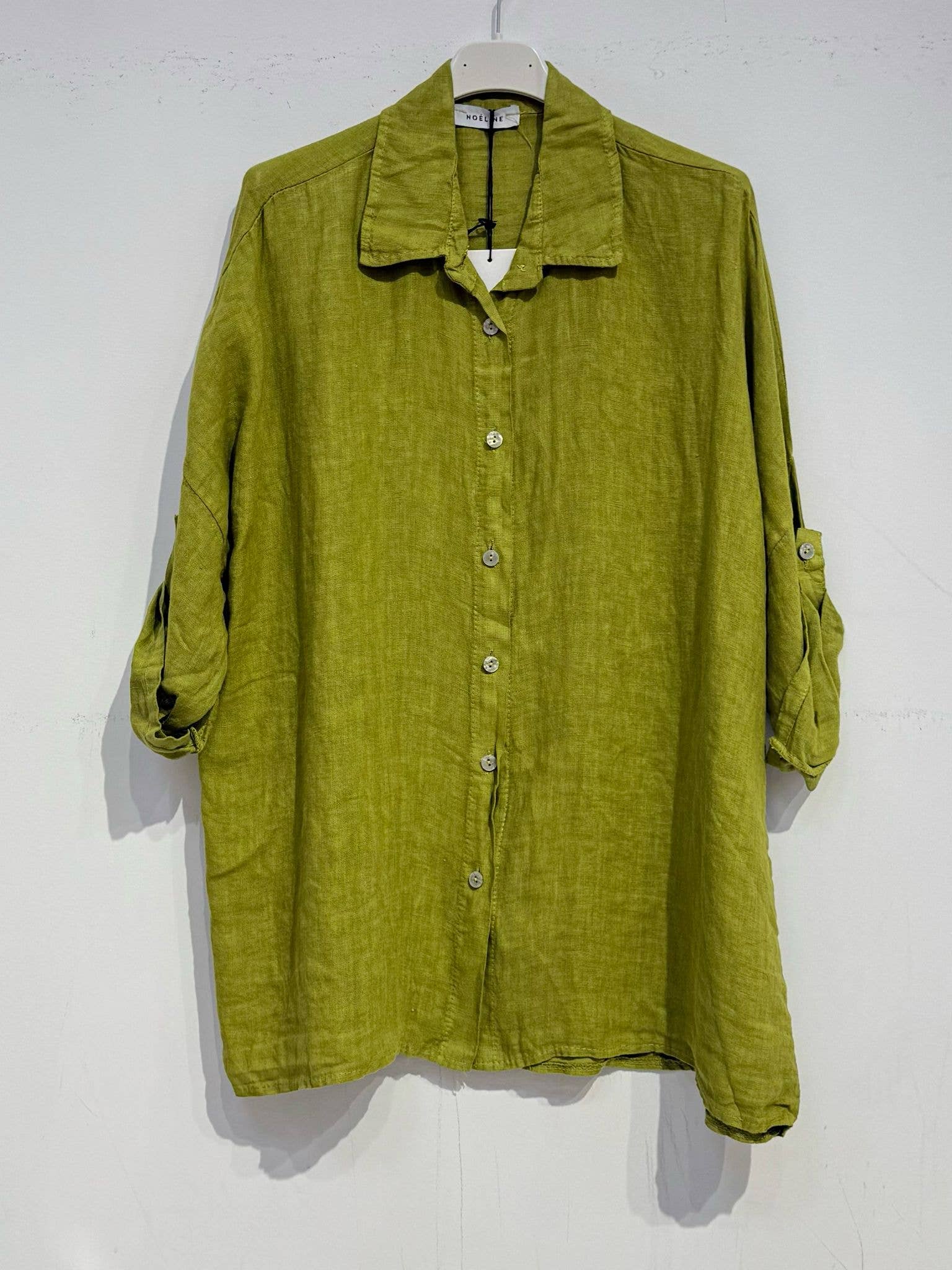 NOELINE – Großhandel Hemd mit Button-down-Kragen – Damen – 20090U Leinenhemd9