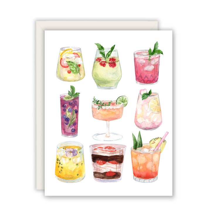 Cocktail Greeting Card for wholesale by Paper Giggles