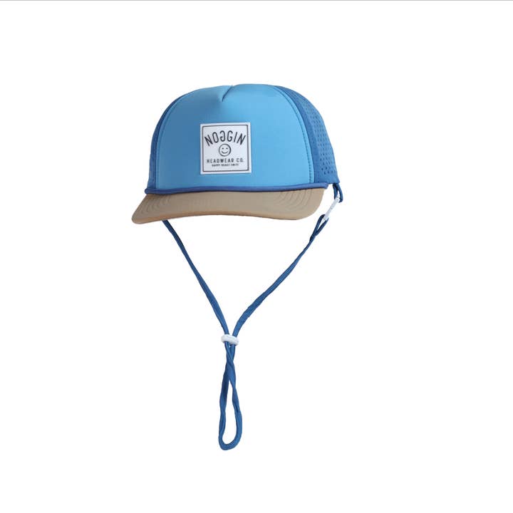 Water Friendly Hat with optional strap- River Trucker for wholesale by Noggin Headwear Co.