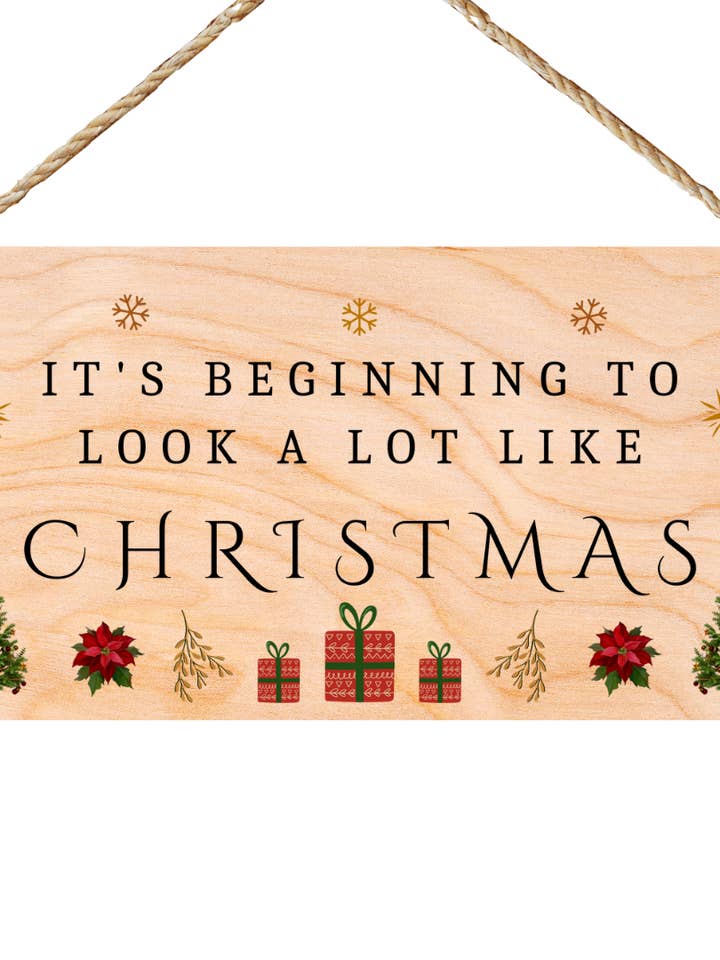 Second Ave Beginning To Look Like Christmas Decoration Sign for wholesale by Second Ave Gift Company