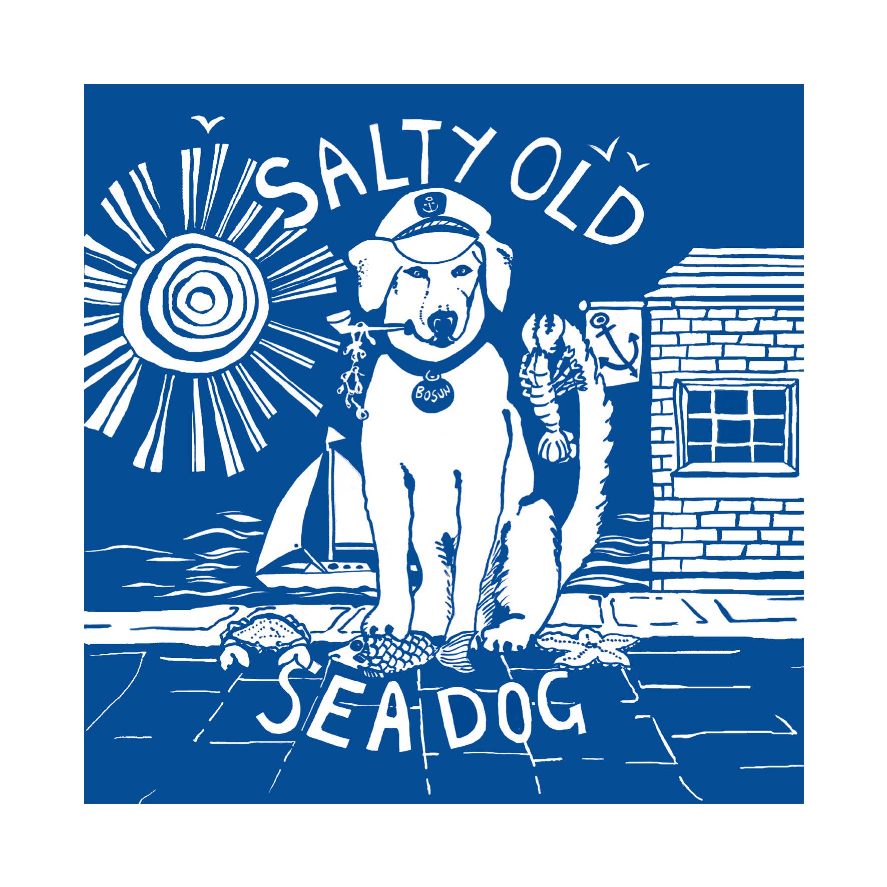 Port and Lemon - Wholesale Gewone wenskaart - Salty Old Sea Dog wenskaart1