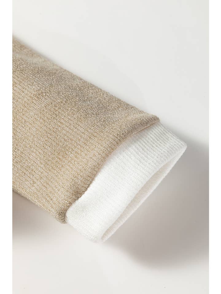 66DISCO - Wholesale Knit Top - Women's - 66Contrast Trim Knitted Drop Shoulder Plus Size Top (S-XL)9