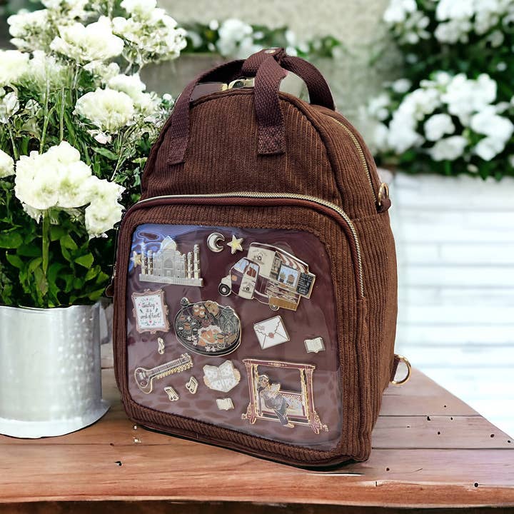 Small Corduroy ITA backpack for adults with adjustable strap for wholesale by zizi&me
