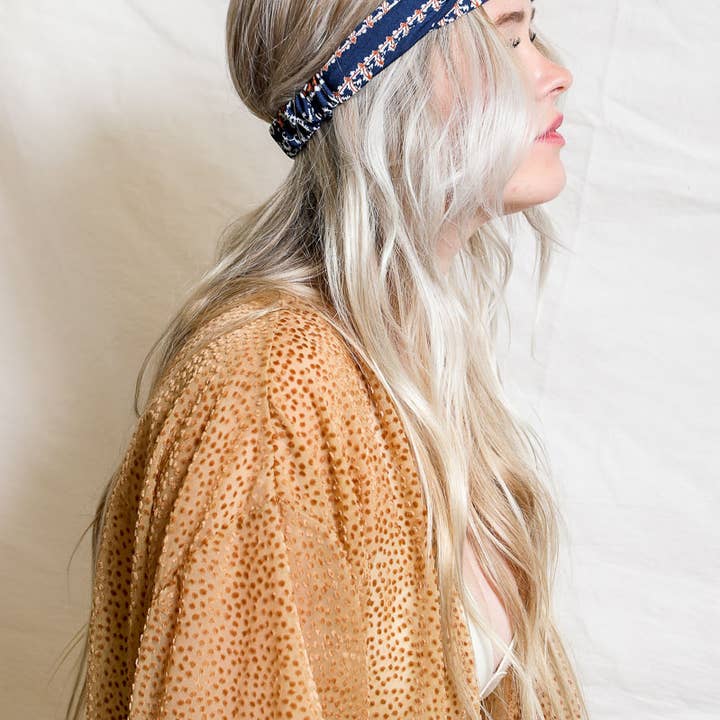 Leto Accessories - Wholesale Fashion Headband - Women's - Bohemian Stitch Print Twist Headwrap3