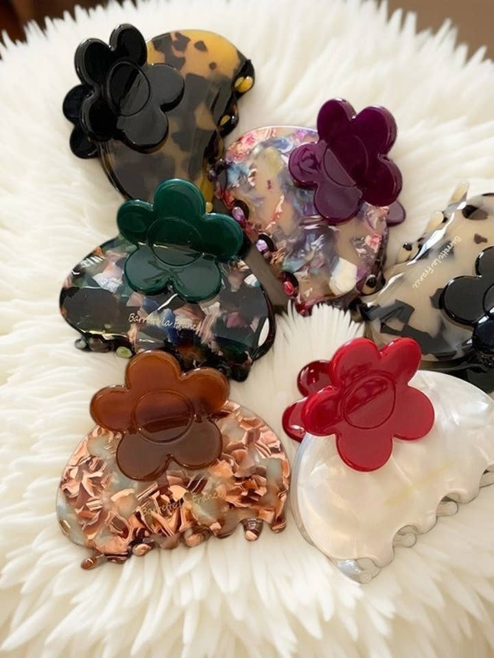 Beau - Acetate Floral Hair Claw Clip (Small Size) for wholesale by WEST AUSSIE SUPPLIES