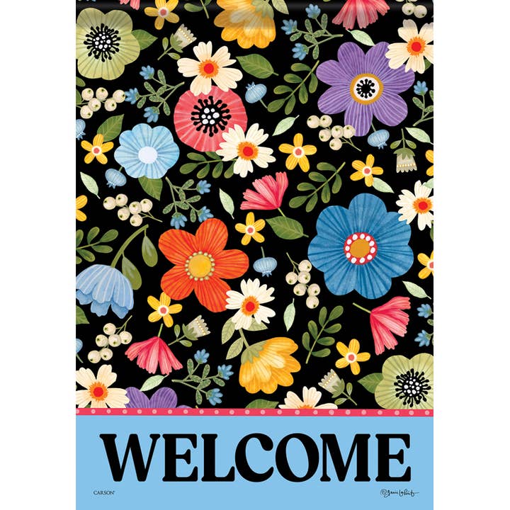 "Scattered Wildflowers" Dura Soft™ Garden Flag for wholesale by FlagTrends by Carson