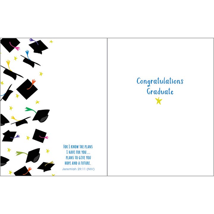 GINA B DESIGNS - Wholesale Graduation Card - With Scripture Graduation Greeting Card - Future is Bright