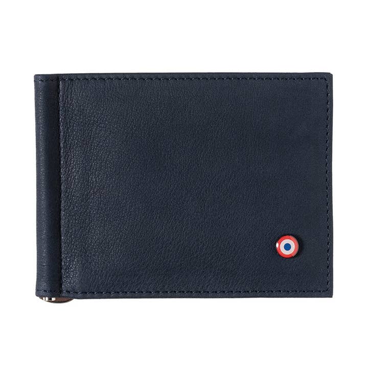 Hector Blue Moon portemonnee van nubuck leer met geldclip voor wholesale door Larmorie Officiel