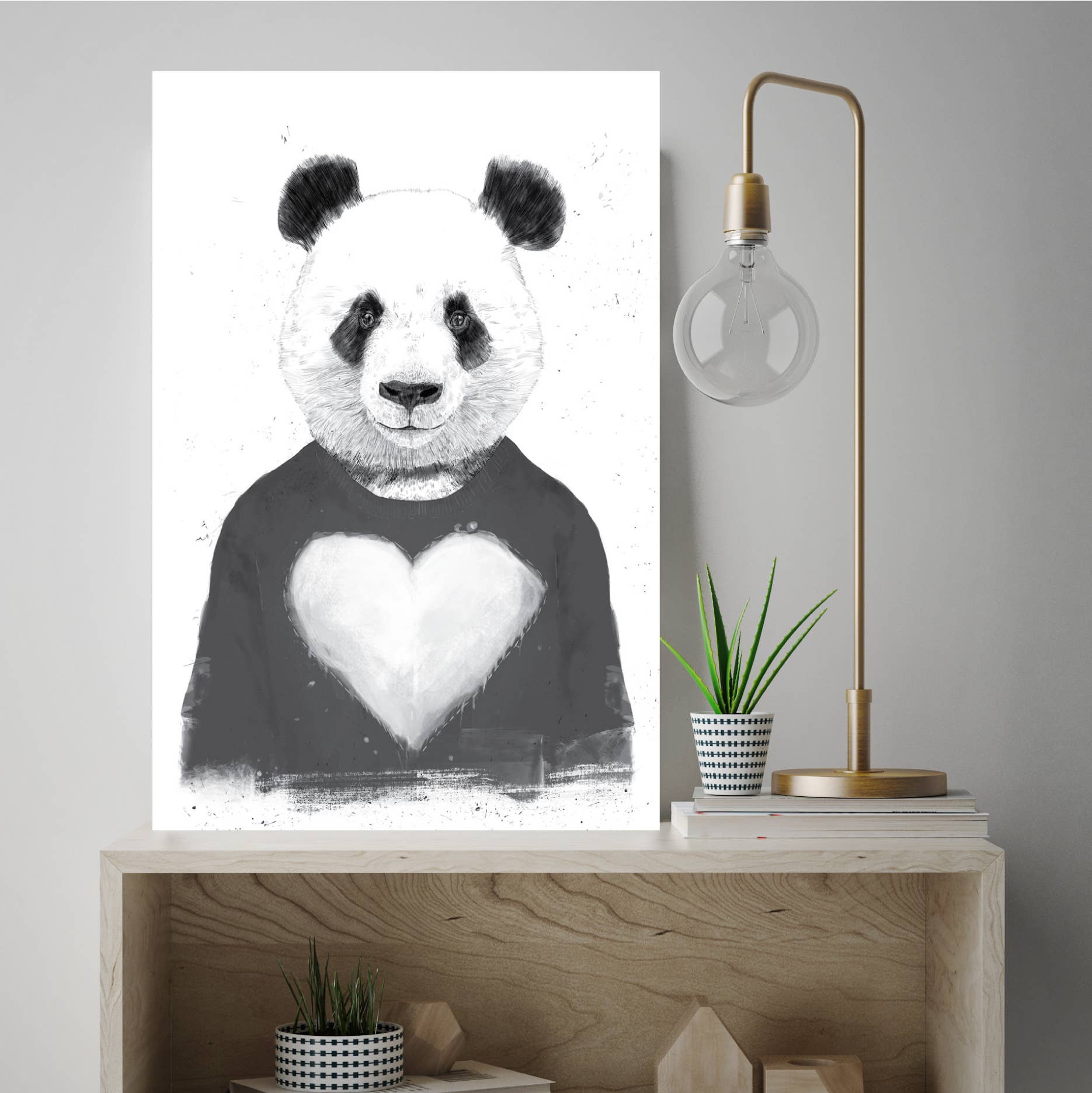Courtside Market - Wholesale Art Print - Lovely Panda Gallery Wrapped Canvas Wall Art1