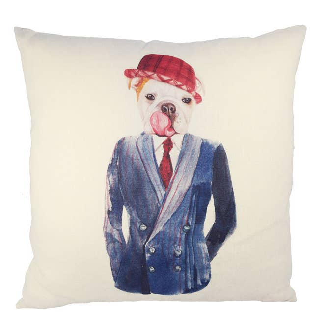 Animals/ Birds/Fish/ Attorney Bruno Linen Pillow for wholesale by Ox Bow Decor
