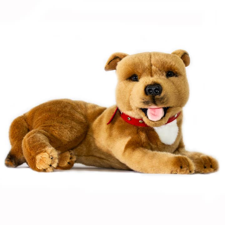 Merlot - Red Staffordshire Bull Terrier, tamaño 35 cm/13,75 pulgadas para venta al por mayor de Bocchetta Plush Toys