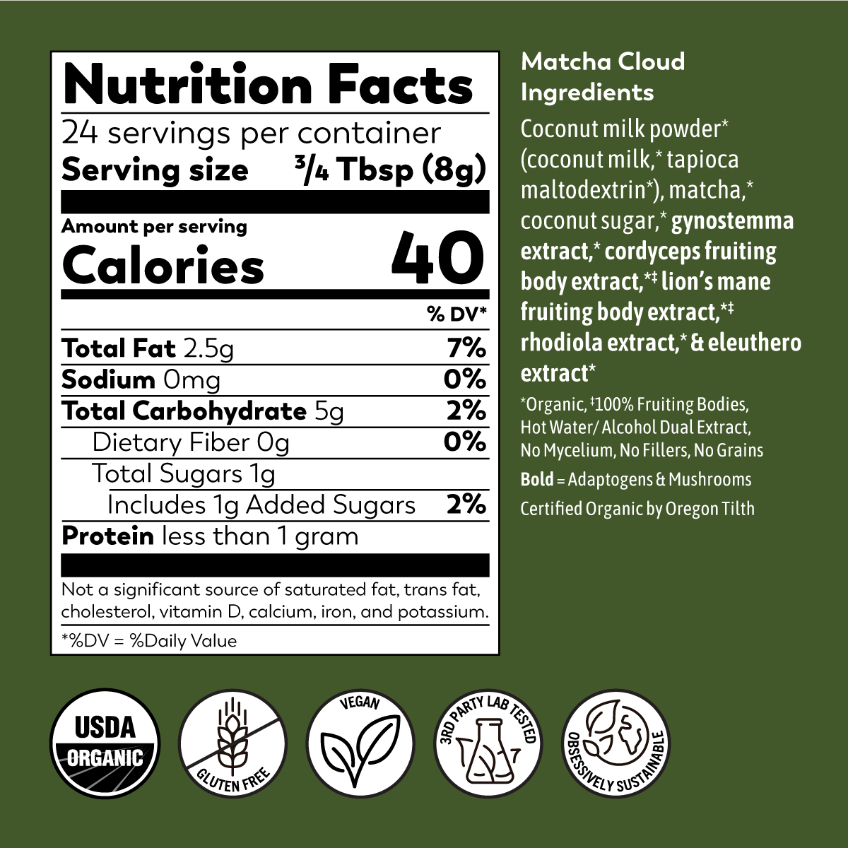 Rasa - #1 in Functional Adaptogens - Wholesale Health/Detox Tea - Rasa Matcha Cloud | Boosted Matcha Mix | 6 oz6