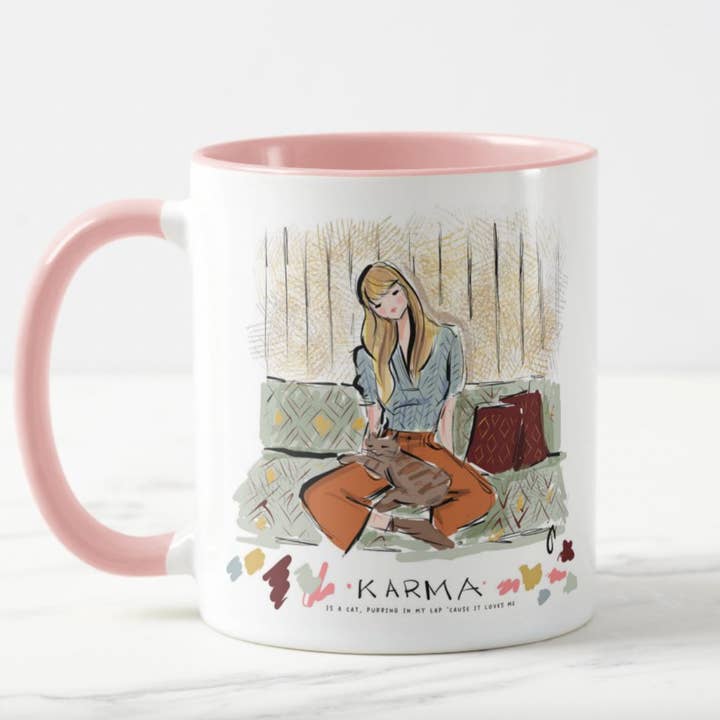 Jennifer Vallez - Wholesale Coffee Mug - Taylor Swift Karma Coffee Mug