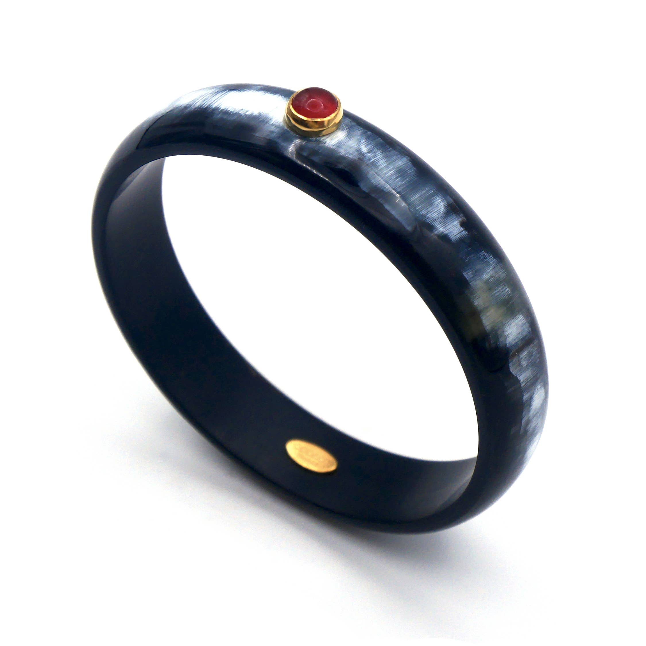 COUCOT - Wholesale Bangle Bracelet - Horn bangle bracelet 15mm set with 1 stone 6mm4