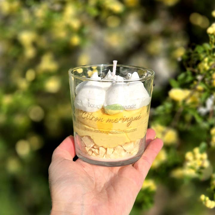 Les bougies de Mam's - Vente Bougies originales - Bougie Gourmande - Citron Meringué 200g