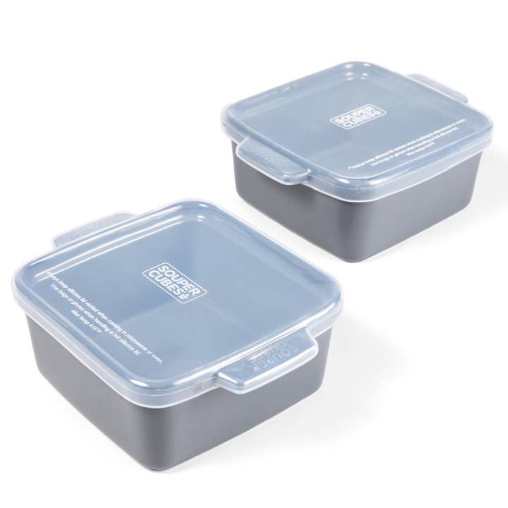 Souper Cubes – wholesale Bakningsfat – Keramisk ugnsform 5" fyrkantig med silikonlock, 2-pack