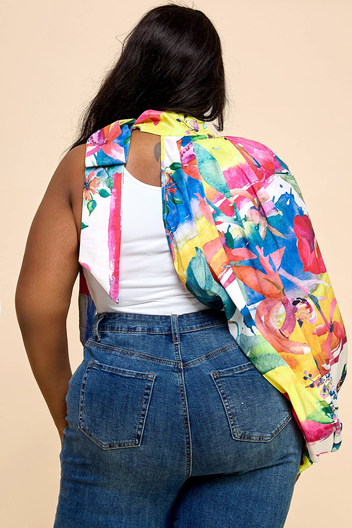 G179 PLUS Blousetop met hoge hals en één ballon en lange mouwen voor groothandel op Faire3