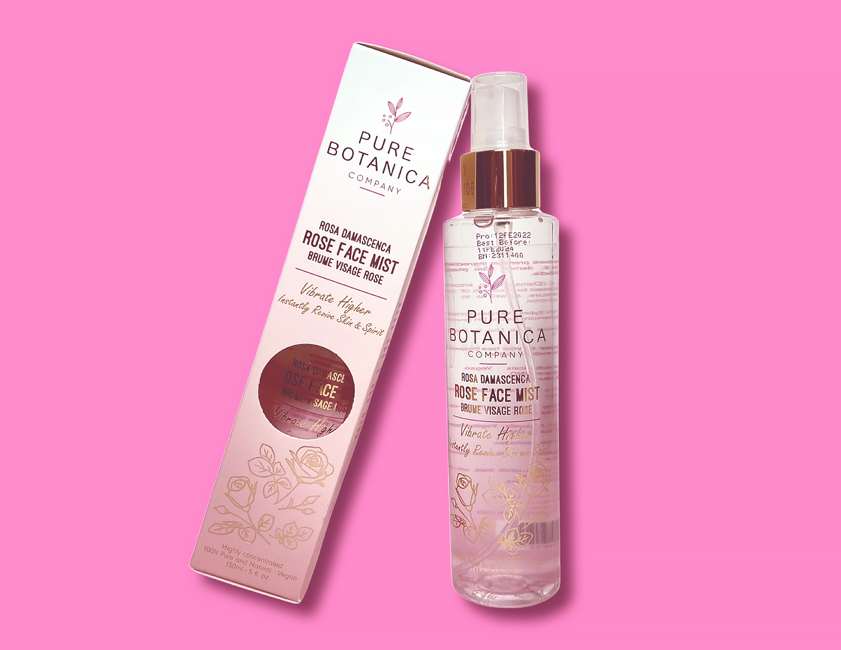 Pure Botanica Company - Wholesale Face en body mist/water - Biologische premium gezichtsmist met 100% rozen5