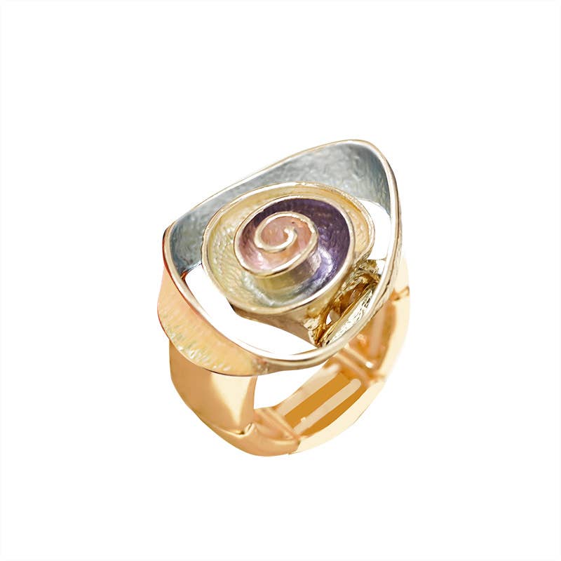 AMORINO SRL - Vendita all'ingrosso Anelli cocktail/statement - ANELLO ELASTICO FIORE SMALTATO - SW25448B1142