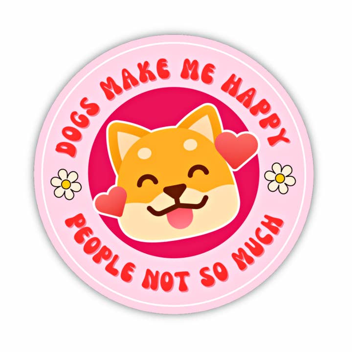 Bad Tags - Wholesale Sticker - SALE Funny Dog Sticker for Laptop - Dogs Make me Happy1