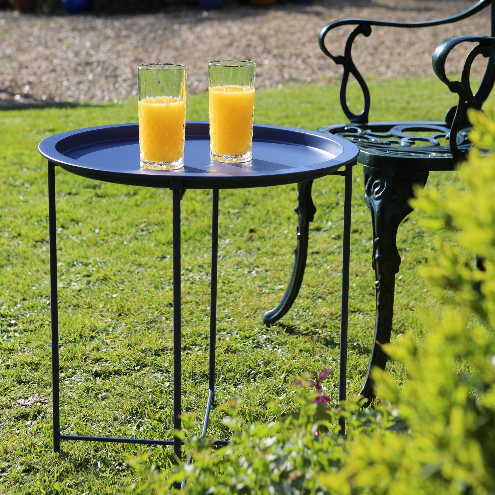 Rinkit Ltd – Großhandel Beistelltisch – Runder Tabletttisch aus Stahl – von Harbour Housewares18