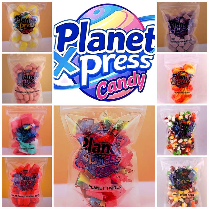Alpha Wholesale - Wholesale Hard Candy - Planet Xpress Planet Twirls – Freeze-Dried Fruity Candy Twists – Sweet, Crunchy, and Colorful Space-Themed Snack – Shelf-Stable, No Refrigeration Needed