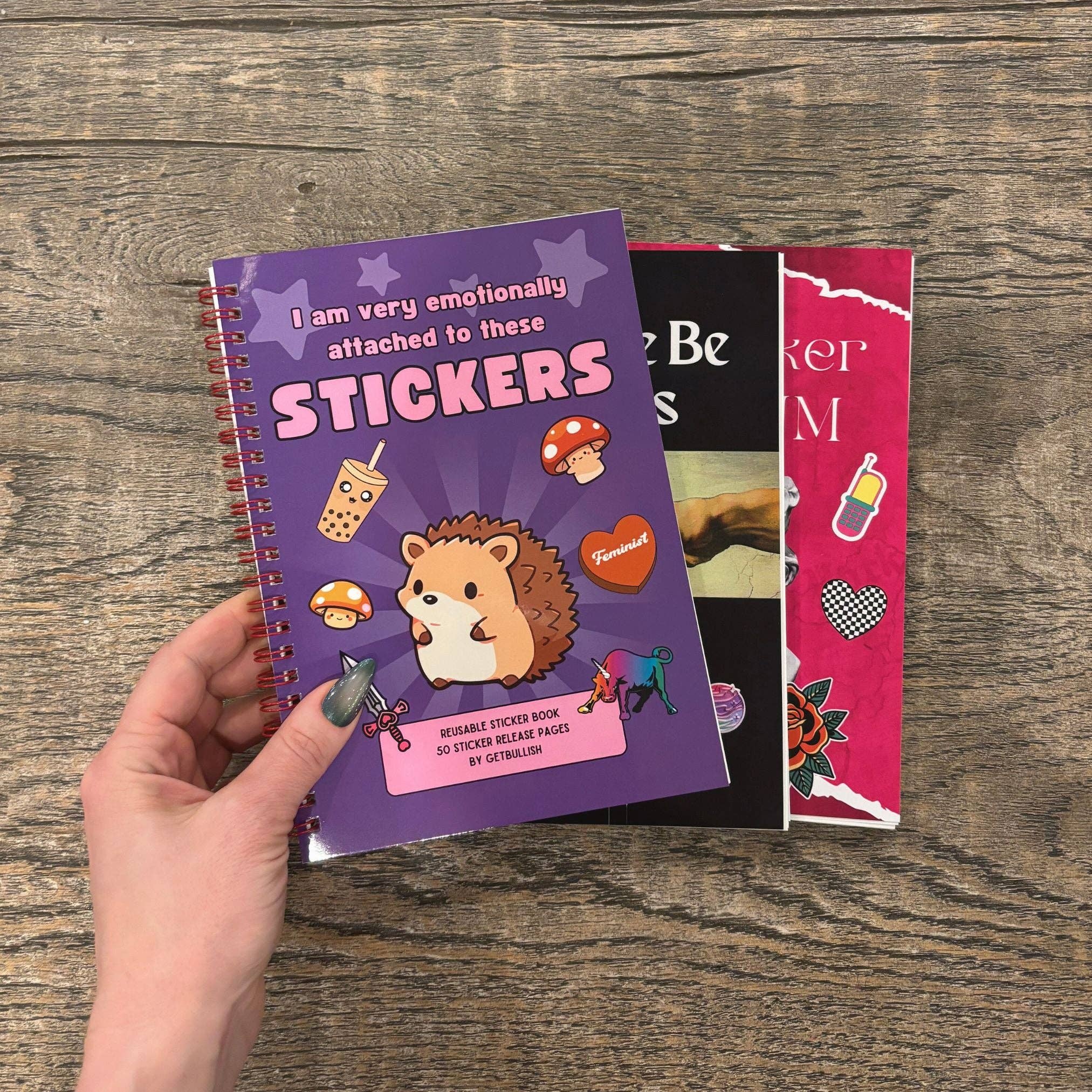 GetBullish - Wholesale Sticker - Reusable Sticker Storage Book - Emotionally Attached7