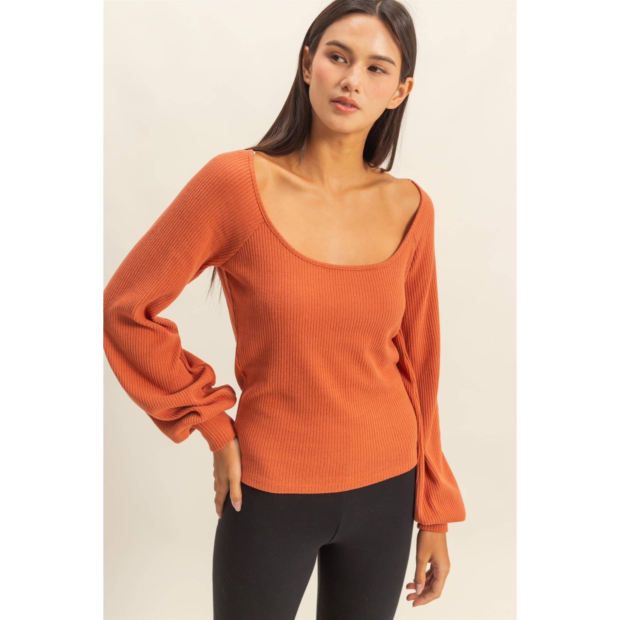 HYFVE - Venta al por mayor Camisa - Mujer - Top de manga globo de cuello cuadrado1