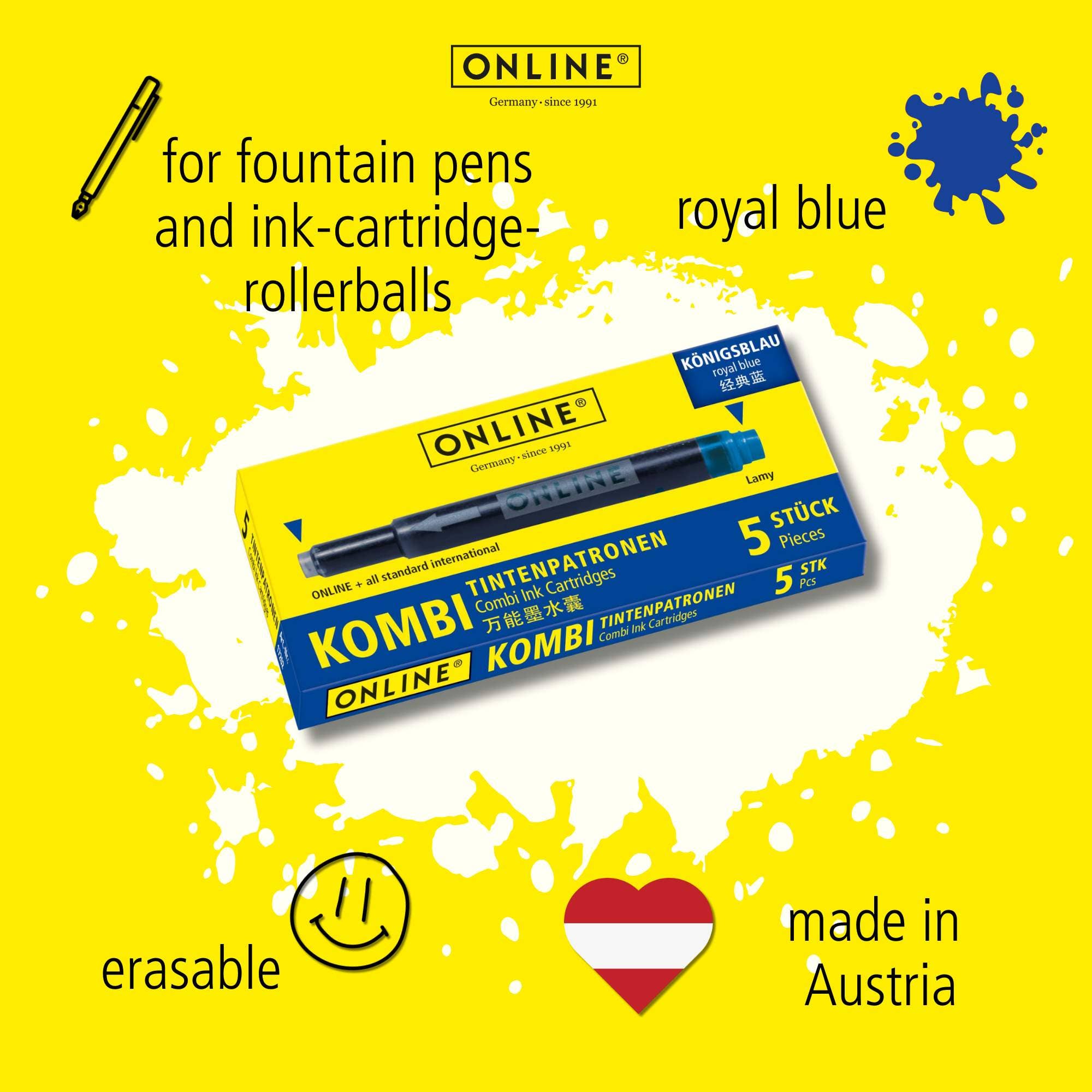 ONLINE Schreibgeräte GmbH - Wholesale Ink Pad - ONLINE combo ink cartridges royal blue (48 boxes)1