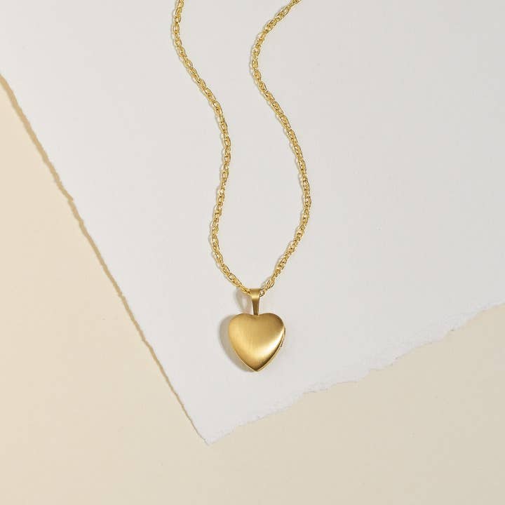 Gold Fill Heart Locket Necklace for wholesale on Faire5