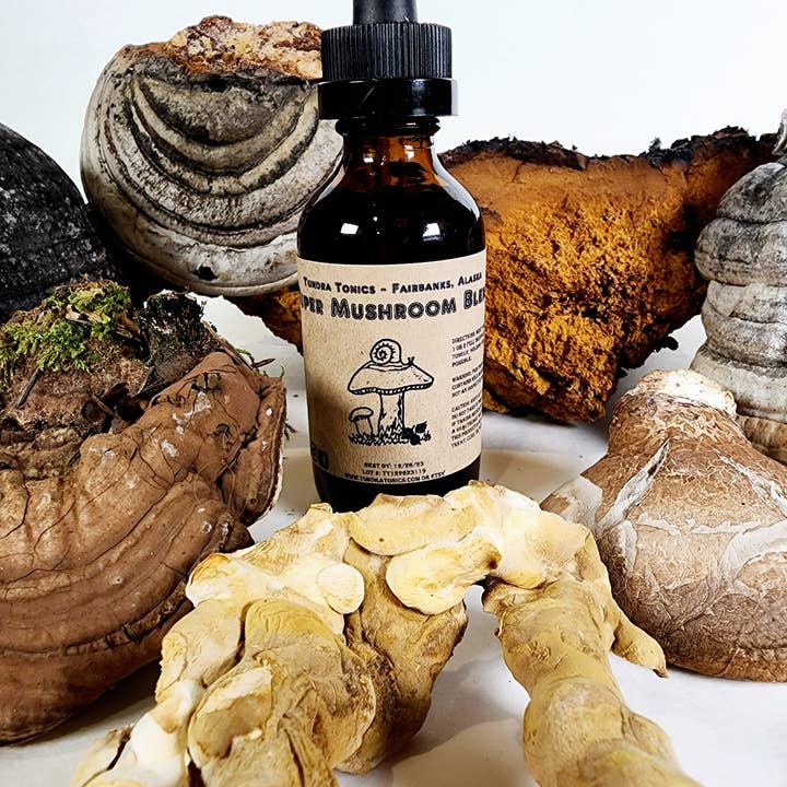 Tundra Tonics - Venta al por mayor Tinturas - Tintura silvestre forrajera de Alaska con doce hongos