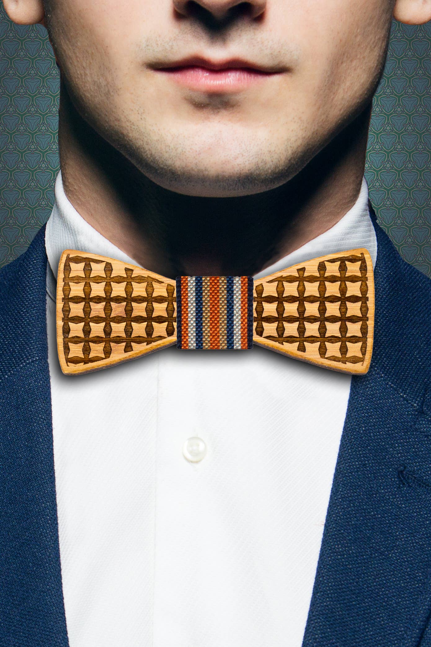 rjostudio|HANDCRAFTED - Vente Nœud papillon – homme - Carrés pincés - Noeud papillon en bambou1