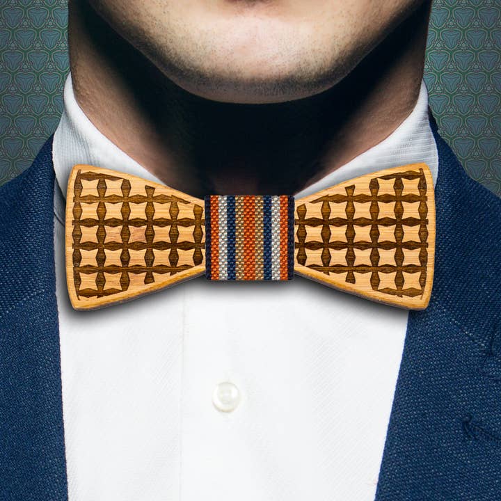 rjostudio|HANDCRAFTED - Vente Nœud papillon – homme - Carrés pincés - Noeud papillon en bambou1