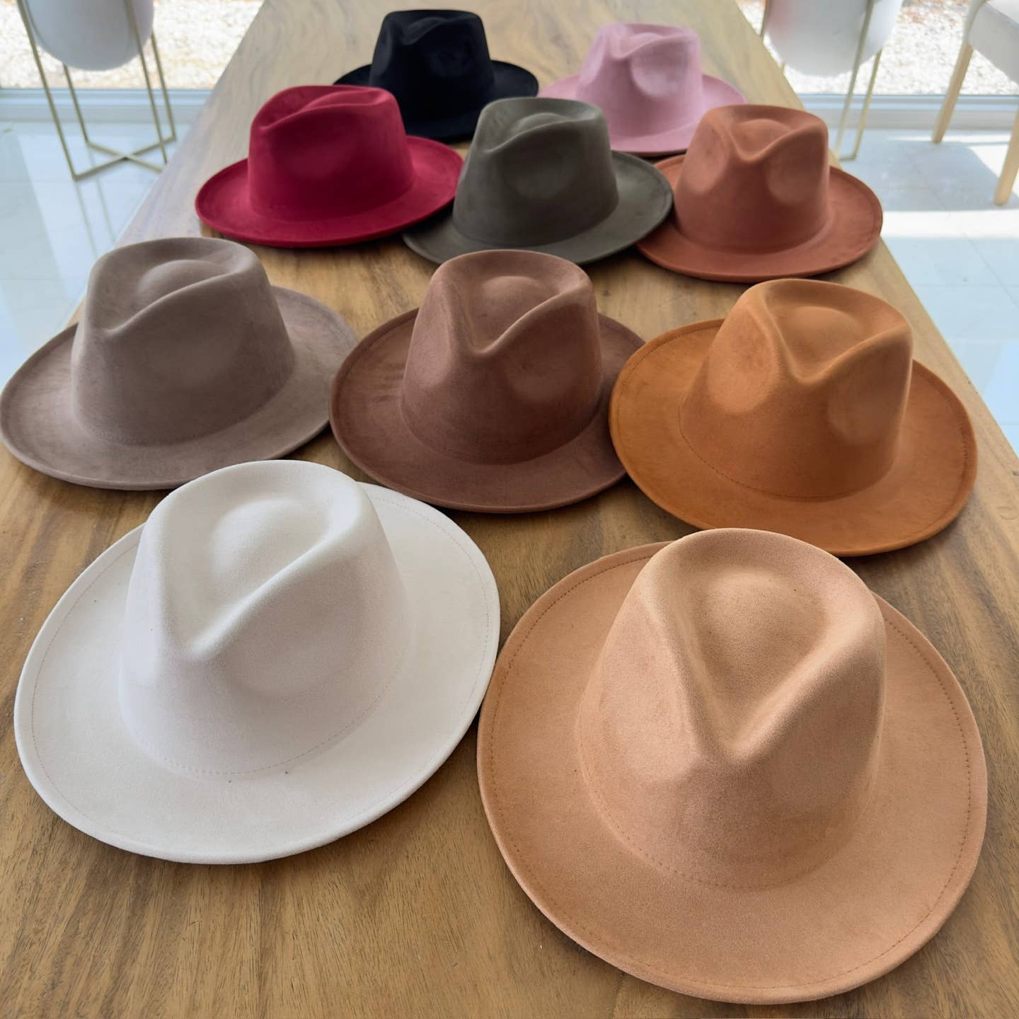 Queens INC - Wholesale Fedora - Women's - Stiff Short  Brim Rancher in  Suede Hat8