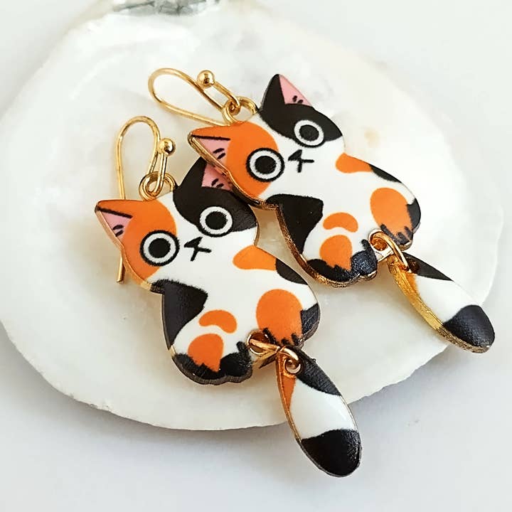 Cute Cat Earring, Kid's Cat Earrings, Set Available for wholesale by Piccadilly Pendants