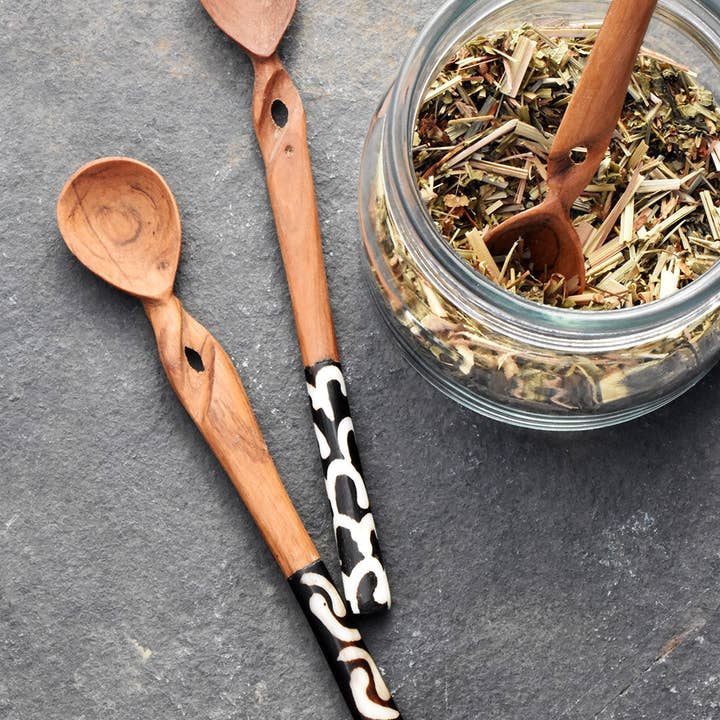 Swahili | AFRICAN MODERN - Wholesale Table Spoon (Cutlery) - Hand Carved African Twisted Sugar Spoon