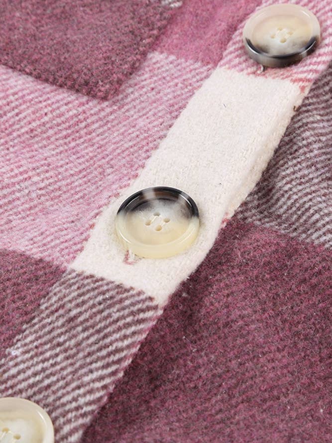 UNISHE – wholesale Shirt Jacket/Shacket - Women’s – Plaid Flannel Shacket Jacket Women TOPW12483