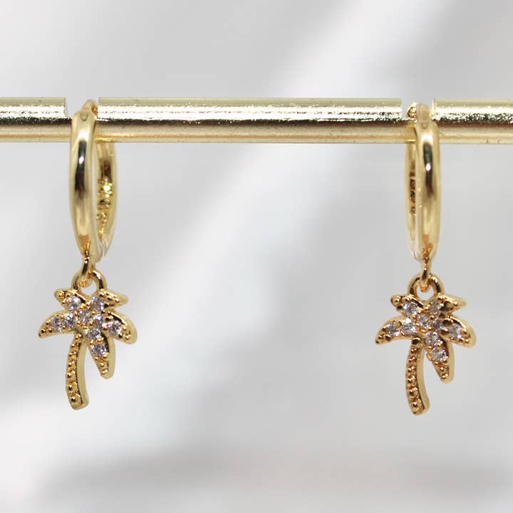 Palm Tree Earrings for wholesale by Jessie And Sky