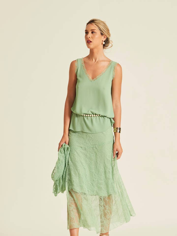 Akane Chantilly Lace Skirt for wholesale by OKY