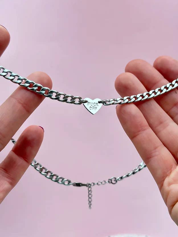 Silver Heart Chunky Choker for wholesale by Rudies and Co