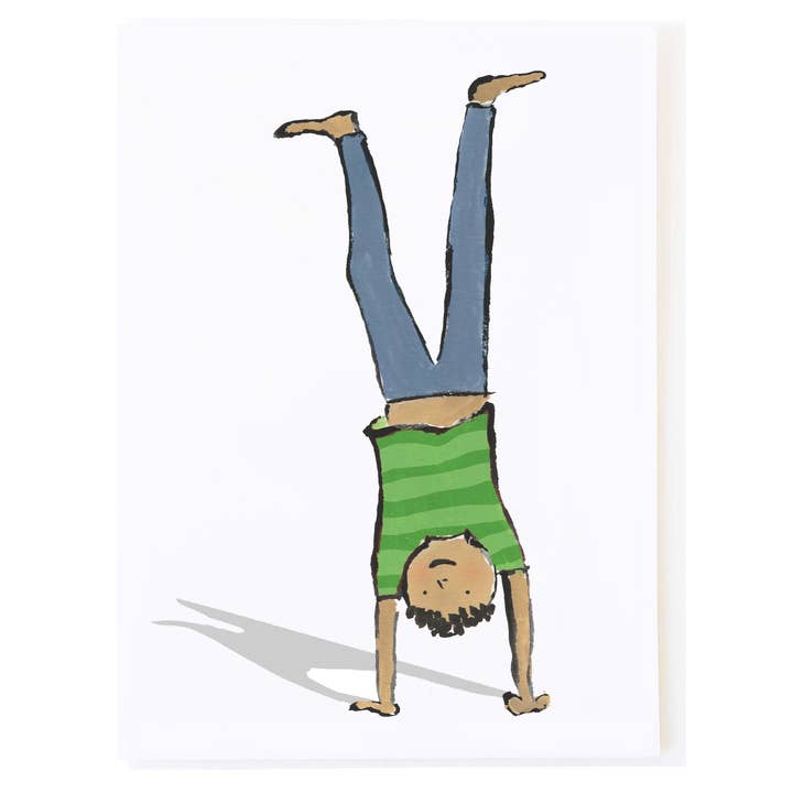 Handstand Green Shirt for wholesale by mollyOcards