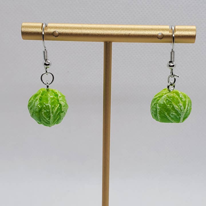 Cabbage Earrings Ukrainian Polish Polska Funny Food for wholesale by Pierogi Gifts