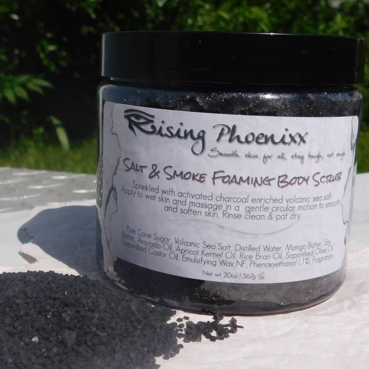 Salt & Smoke Foaming Body Scrub for wholesale by Rising Phoenixx