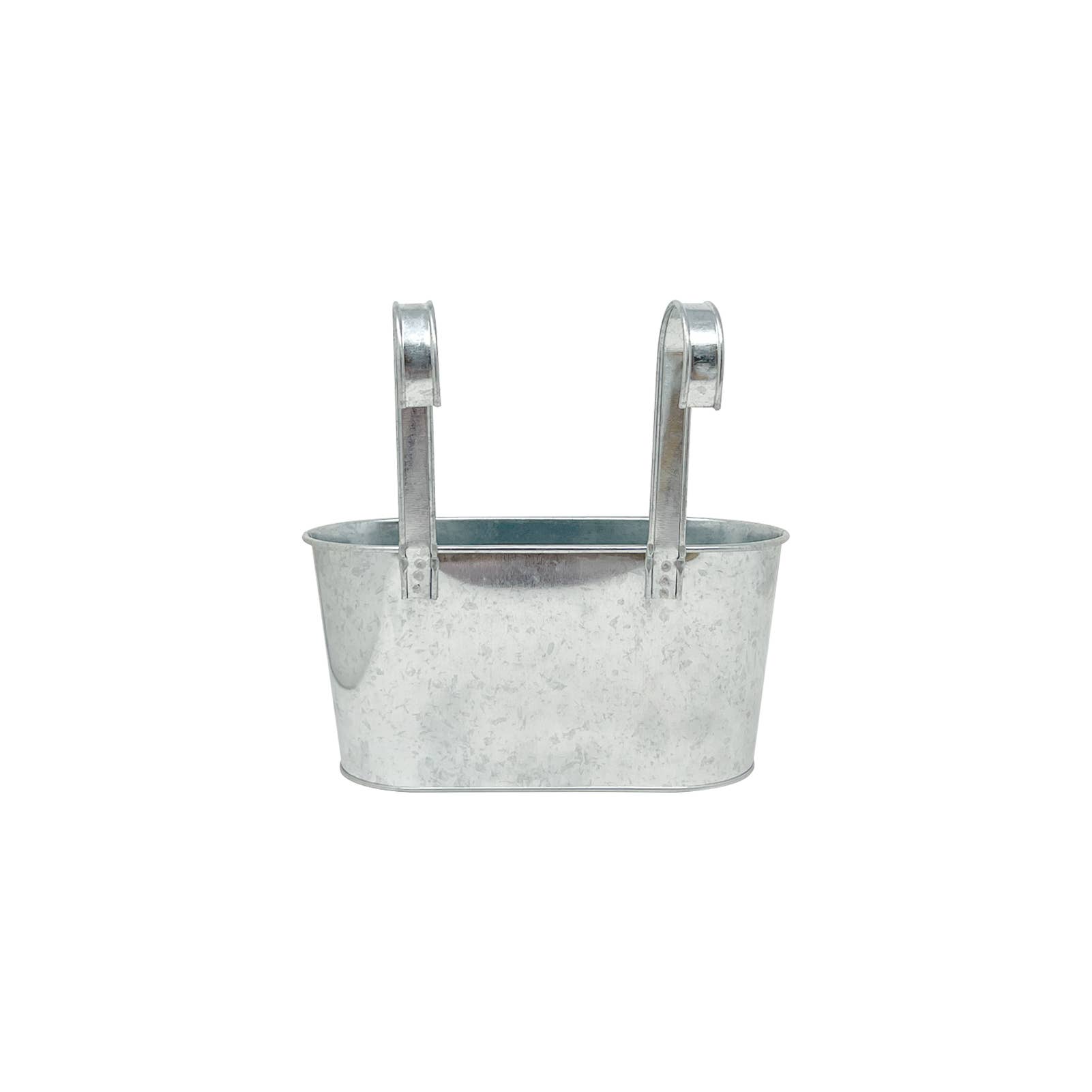 DAHO - Wholesale Hanging Planter - 10'' Oval Metal Railing Hanging Planter Assembled1