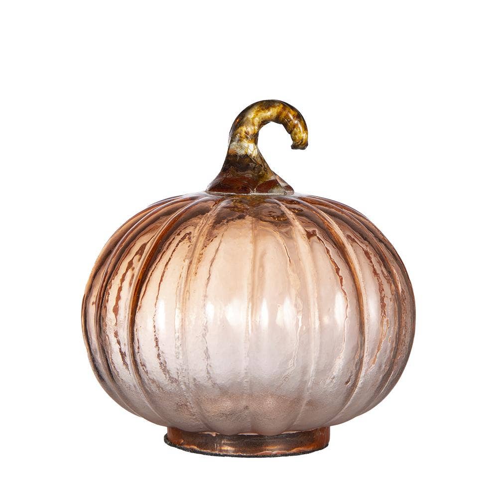 A&B Home Group Inc. – wholesale Decorative tabletop object – D4x5" Amber Glow Glass Pumpkin1