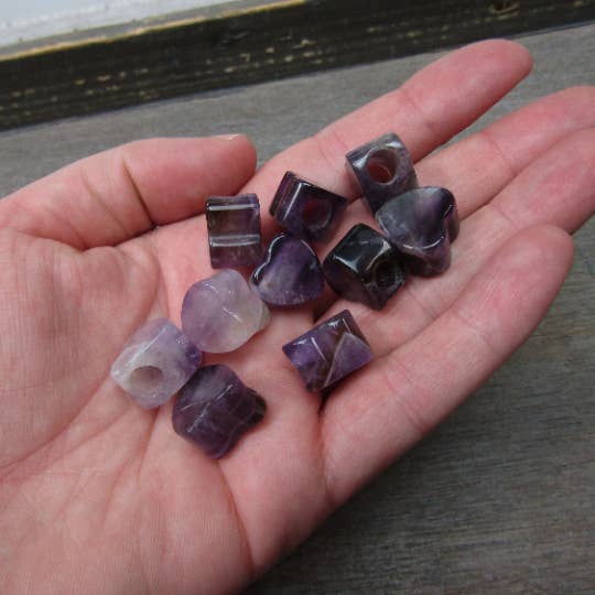 Keystone Crystals – Engroshandel Perler – Ædelstenshjerteperle 14mm med stort hul – Smykkefremstilling