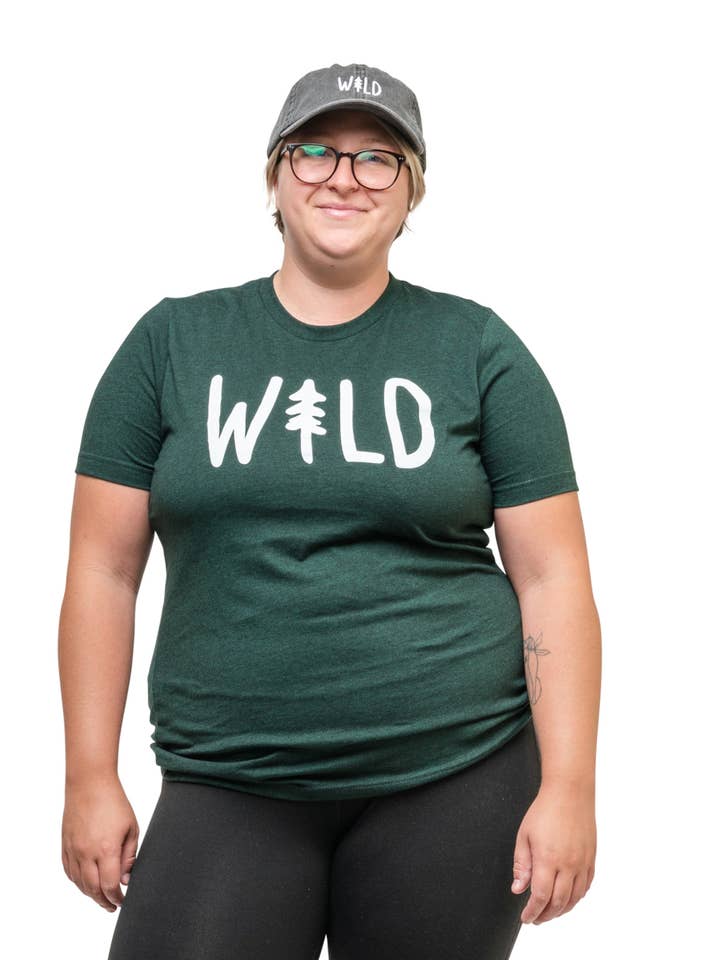 Keep Nature Wild - Wholesale Screen Printed T-Shirt - Unisex - Wild Pine Unisex Tee | Heather Forest9