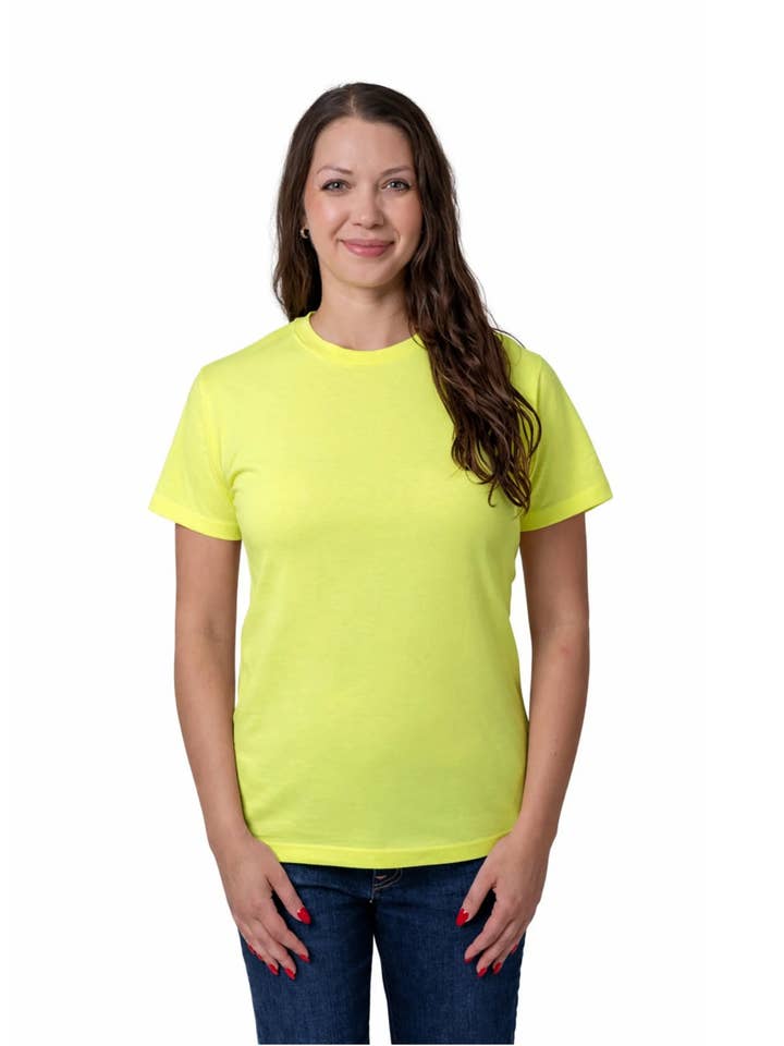UNISEX SAFETY GREEN HEATHER for wholesale by The Ndop Apparel