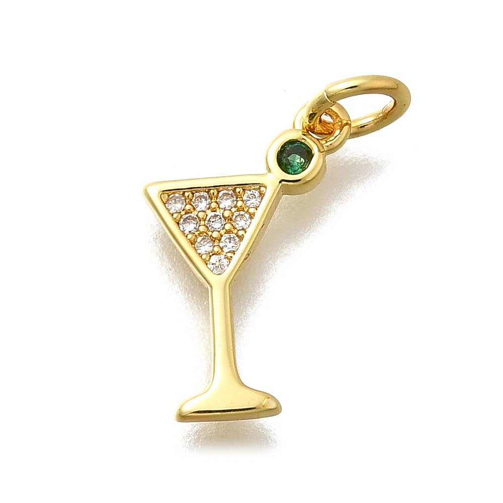 Designs by KaraMarie - Wholesale Individual Charm/Pendant - Martini Glass Charm | Tiny Martini Charm | Charm Bar