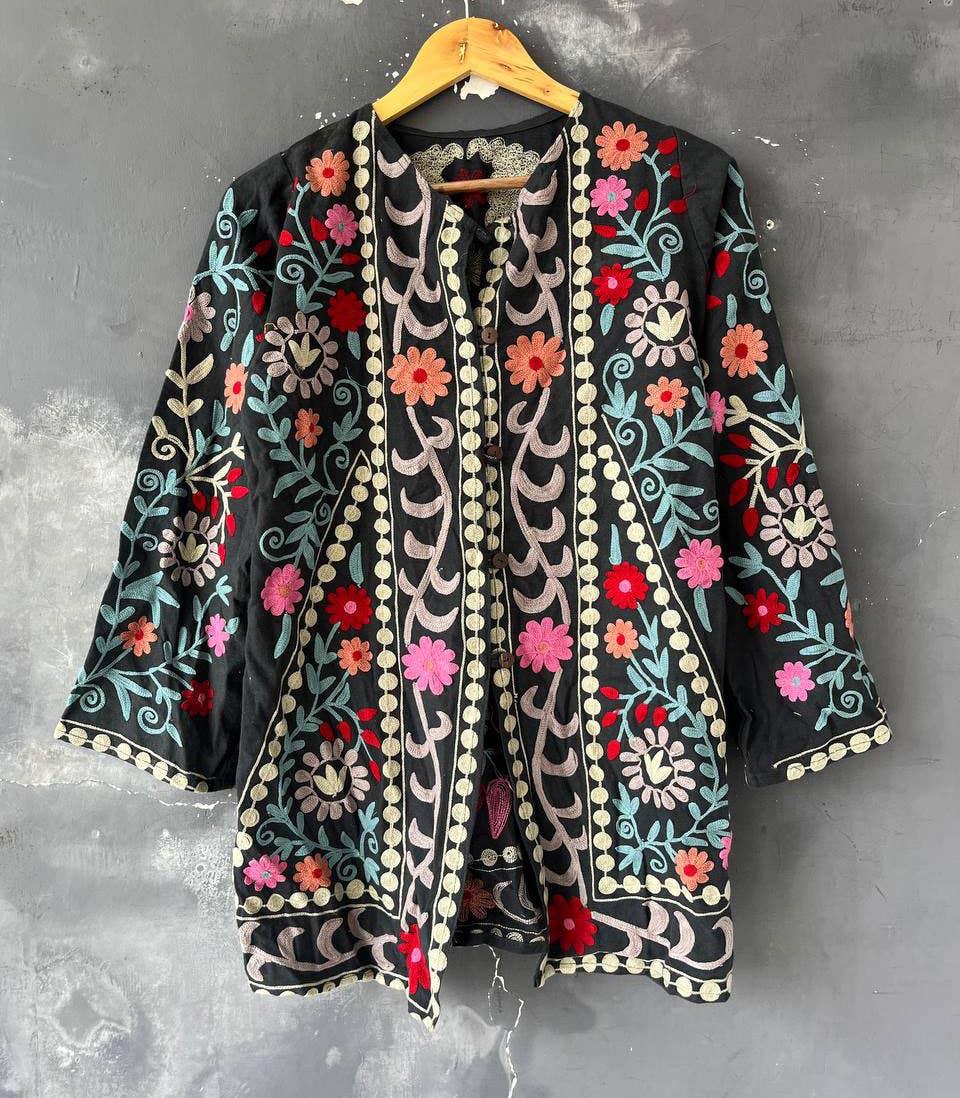 Bhawana Handicrafts - Wholesale Jacket - Women's - Suzani jacket Handmade Ladies Long Coat Winter Wear Jackets